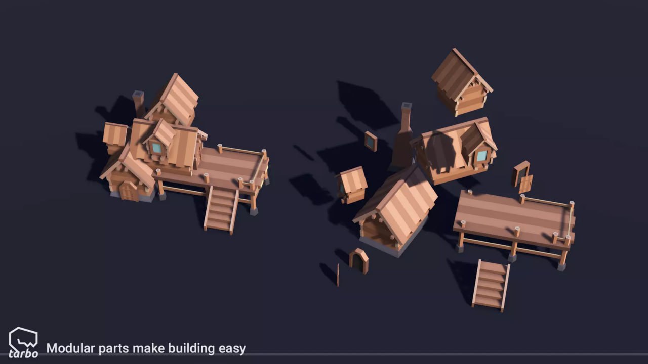 Fantasy Village Pack - Low Poly 3D Art📱 - изображение 3